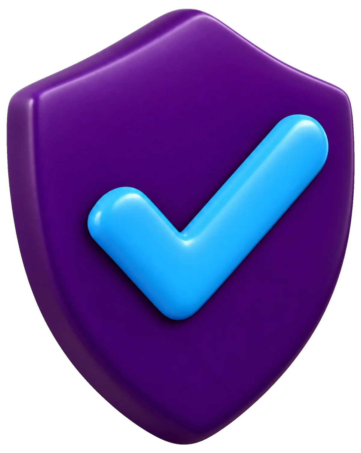 Ilustración: un escudo morado con una palomita azul que detiene los anuncios